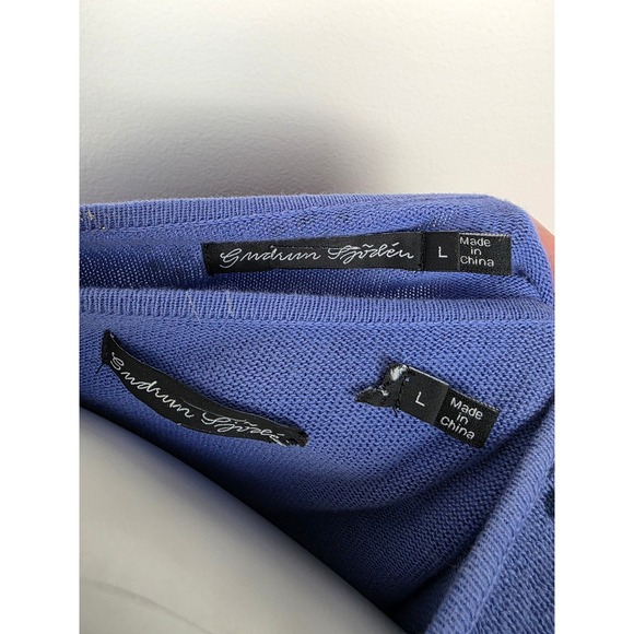 Gudrun Sjoden Lavender Floral Cardigan Sweater Dress Set Size L - Picture 9 of 11